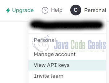 Fig. 2: OpenAI Vies API Keys.