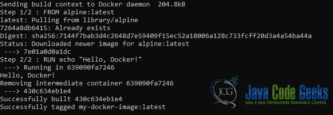 Fig. 1: Build a Docker Image.