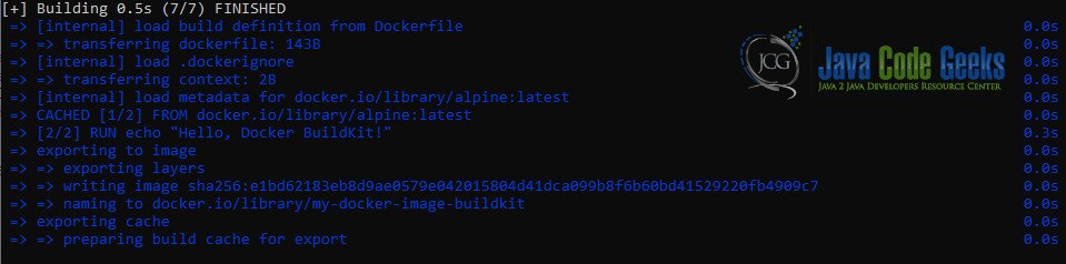 Fig. 3: Build a Docker Image using BuildKit.