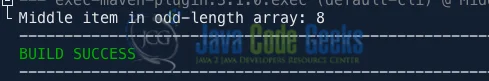 Fig 1: Odd-length Java array middle item