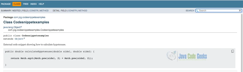 Fig 3: Example output using the @highlight tag